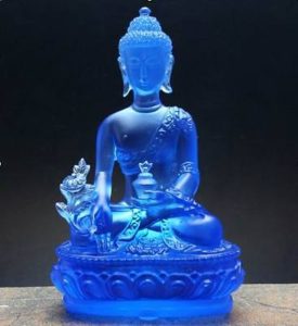 Liuli-Medicine-Buddha-figurige-Bhaisajya-Buddha-statue-Coloured